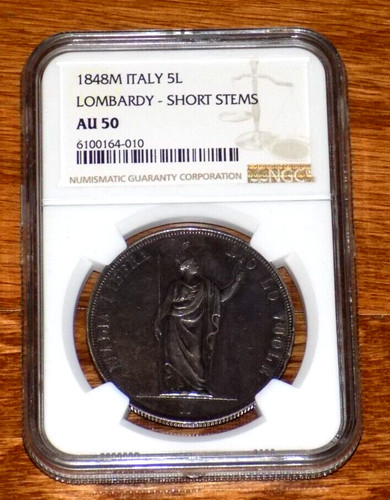 Moneta lire 1848 italia - m,