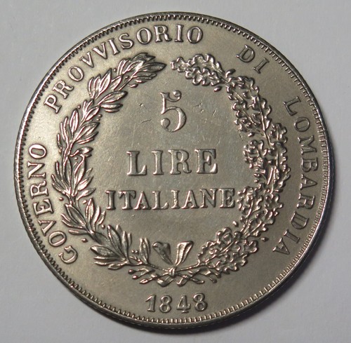 Copy moneta lire 1848 - moneta, 5