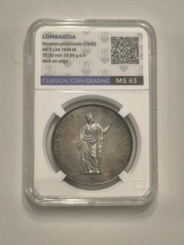 Milano lire 1848 ms63 - 5,
