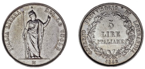 Silver lire lombardy 5 - silver,