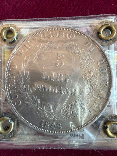 Lire 1848 argento rara - 5, rara-